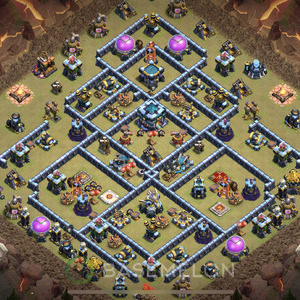 Town Hall Level 13 War Base Design, Anti 3 Stars, Legend League, Layout #808