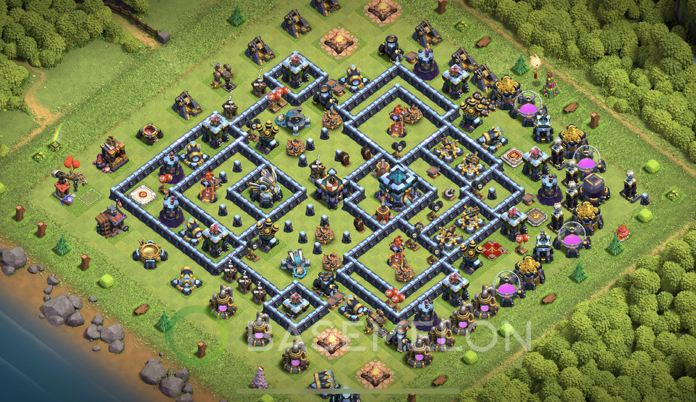 Town Hall Level 13 Trophy/Defense Base Design 2024, Unbeatable, Anti Air, Layout #822