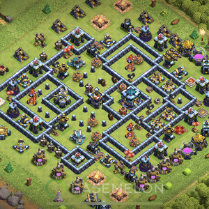 Rathaus Level 13 Verteidigung Base, Unbesiegbar, Anti Air, Layout #822