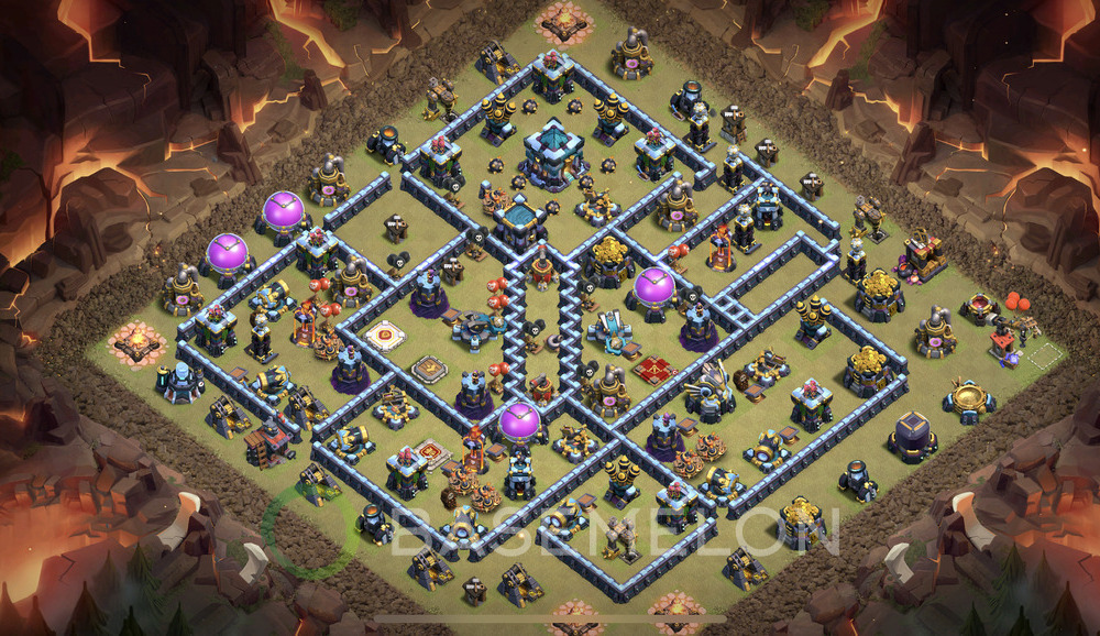 Town Hall Level 13 War Base Design 2024, Anti Everything, Layout #844