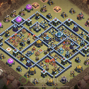 Town Hall Level 13 War Base Design, Anti Everything, Layout #868