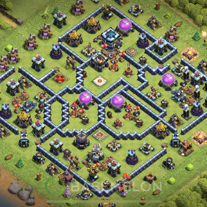 Town Hall Level 13 Trophy/Defense Base Design 2025, Anti 3 Stars, Layout #891