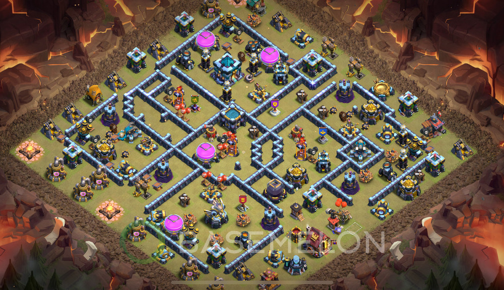 Town Hall Level 13 War Base Design 2025, Layout #896