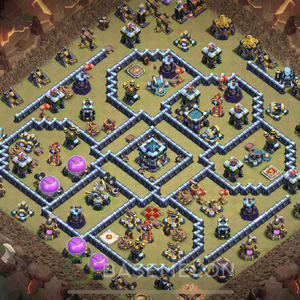 Rathaus Level 13 Krieg Base, Anti 3 Sterne, Layout #92