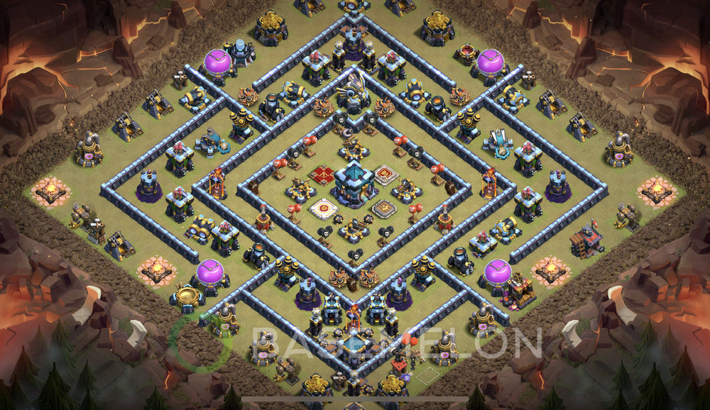 Town Hall Level 13 War Base Design 2025, Anti Everything, Layout #937