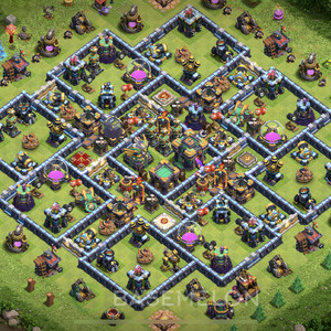 Town Hall Level 14 Trophy/Defense Base Design 2025, Unbeatable, Legend League, Layout #1067