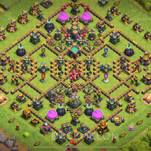 Town Hall Level 14 Trophy/Defense Base Design 2025, Anti Everything, Legend League, Layout #1073