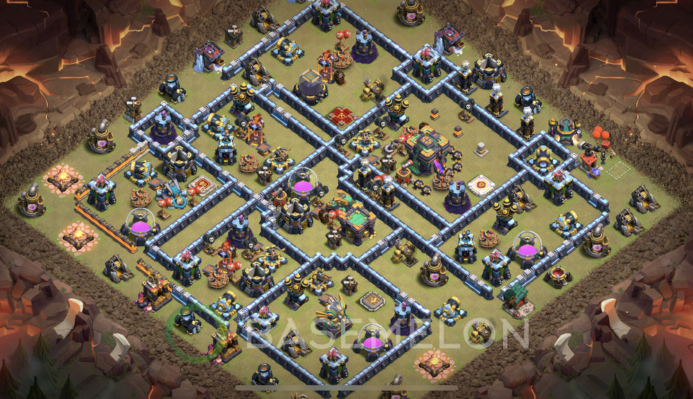 Town Hall Level 14 War Base Design 2024, Anti Air, Hybrid, Layout #1085