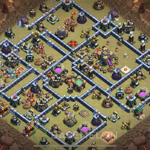 Rathaus Level 14 Krieg Base 2025, Anti Air, Hybrid, Layout #1085