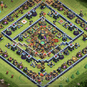 Rathaus Level 14 Verteidigung Base, Anti 3 Sterne, Hybrid, Layout #11