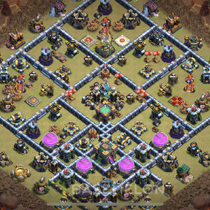Town Hall Level 14 War Base Design 2025, Anti Everything, Layout #1132