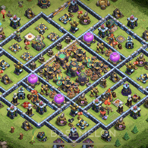 Town Hall Level 14 Farm Base Design, Anti Everything, Hybrid, Layout #116