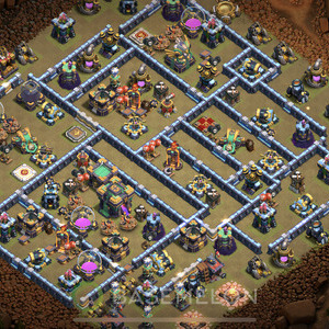 Town Hall Level 14 War Base Design 2025, Anti 3 Stars, Anti Everything, Layout #1175