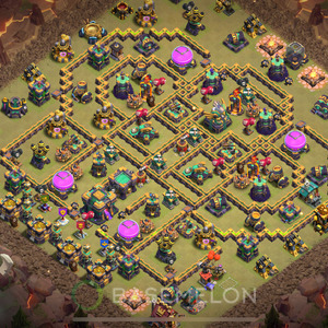 Town Hall Level 14 War Base Design 2025, Anti Everything, Layout #120