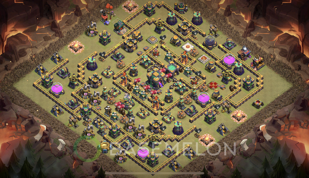 Town Hall Level 14 War Base Design 2025, Anti Everything, Layout #1203