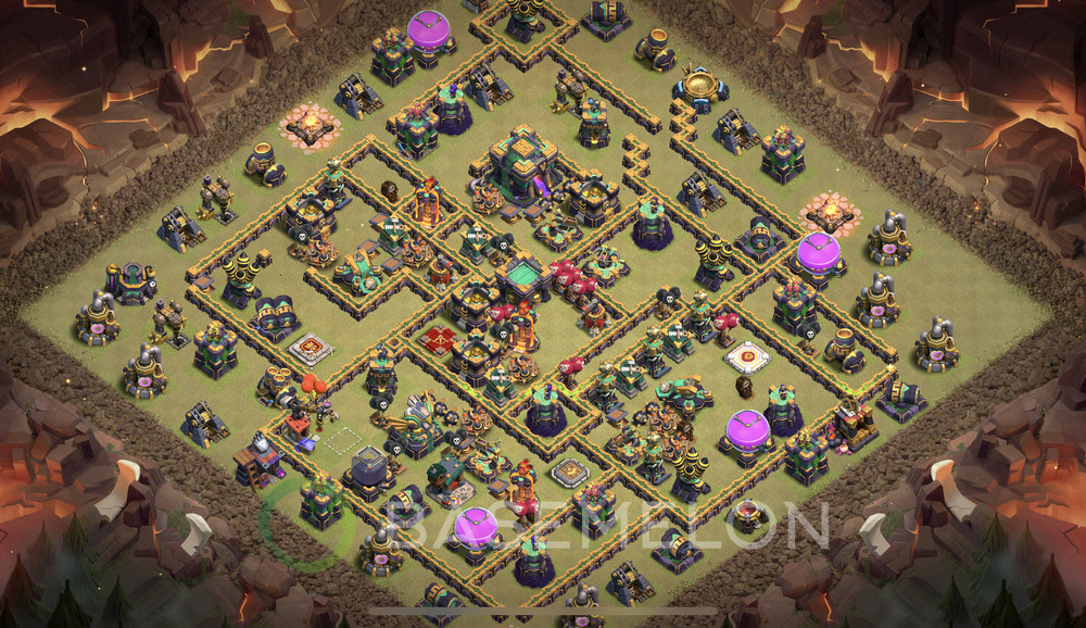 Town Hall Level 14 War Base Design 2025, Anti 3 Stars, Anti Everything, Layout #1236