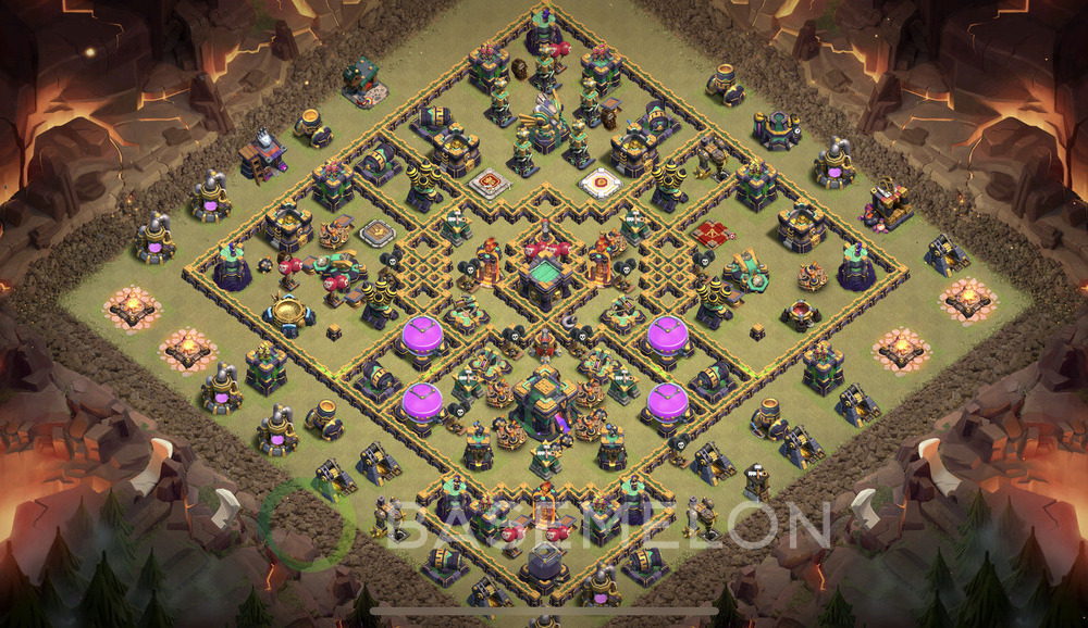 Town Hall Level 14 War Base Design 2025, Anti 3 Stars, Anti Everything, Layout #1262