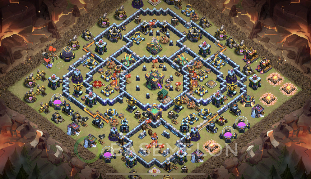 Town Hall Level 14 War Base Design 2025, Anti 3 Stars, Legend League, Layout #1323