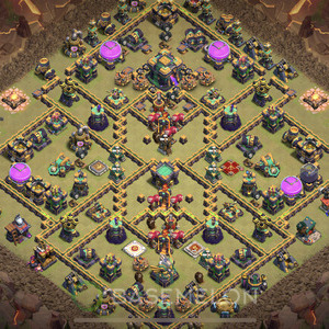 Rathaus Level 14 Krieg Base 2025, Anti Alles, Hybrid, Layout #1393