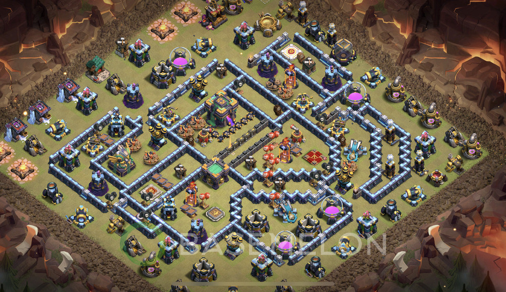 Town Hall Level 14 War Base Design 2025, Anti Everything, Layout #1451