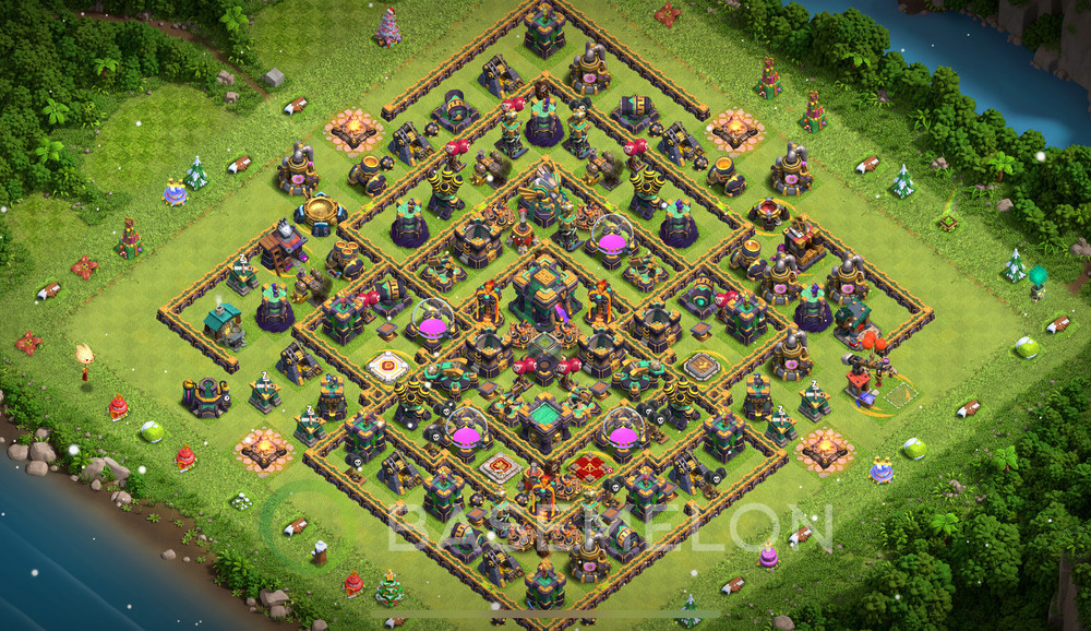 Town Hall Level 14 Farm Base Design 2025, Anti Air, Hybrid, Layout #1483