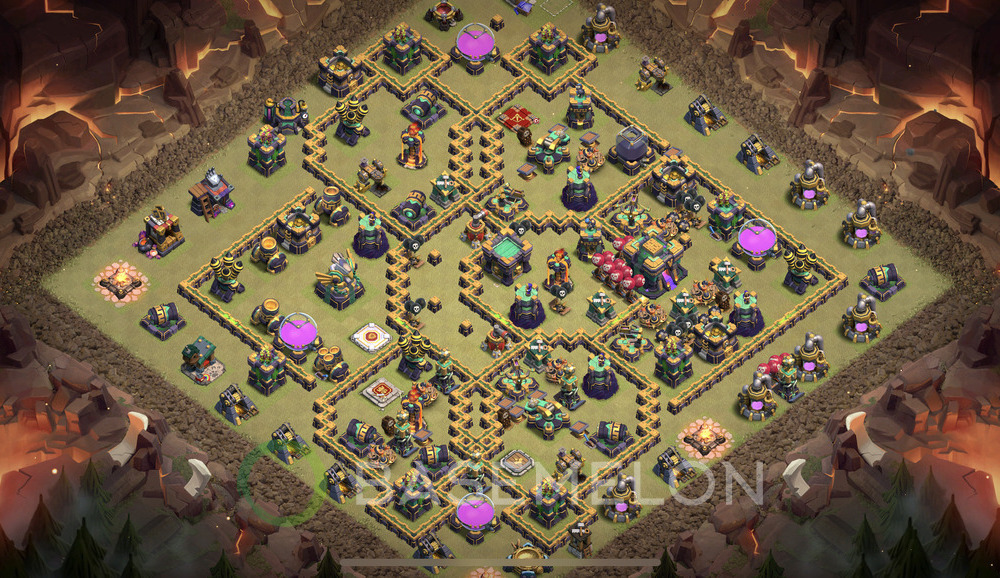 Town Hall Level 14 War Base Design 2025, Layout #1485