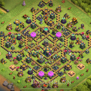 Town Hall Level 14 Trophy/Defense Base Design 2025, Anti Everything, Legend League, Layout #1491