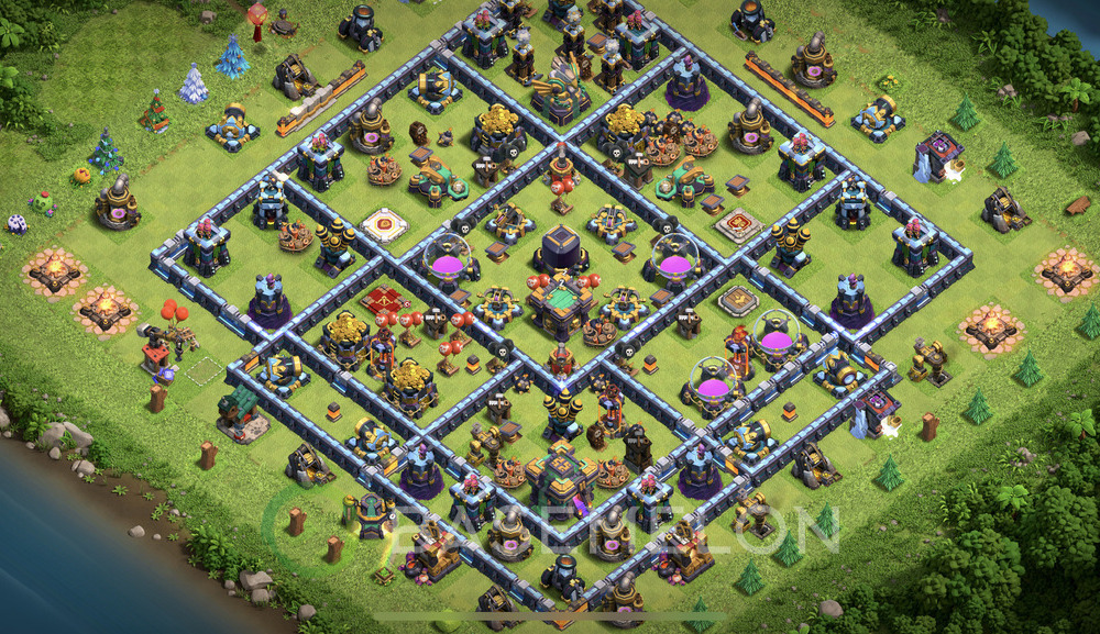 Town Hall Level 14 Farm Base Design 2025, Hybrid, Anti Air, Layout #1521