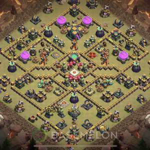 Rathaus Level 14 Krieg Base 2025, Anti Alles, Layout #1600