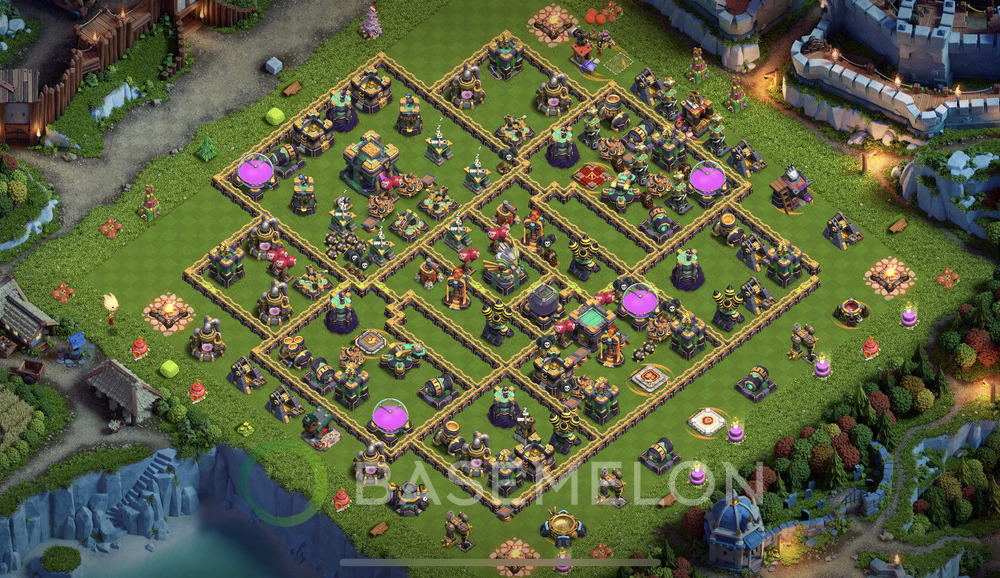 Town Hall Level 14 Trophy/Defense Base Design 2025, Anti 3 Stars, Anti Everything, Layout #1620