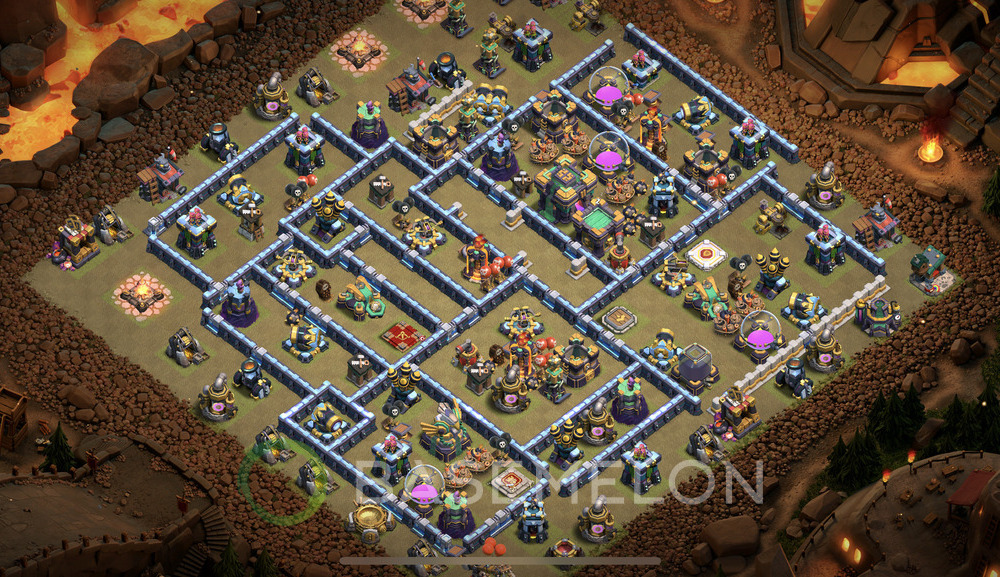 Town Hall Level 14 War Base Design 2025, Anti Everything, Layout #1622
