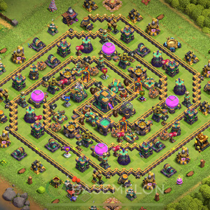 Town Hall Level 14 Farm Base Design 2025, Anti Everything, Layout #168