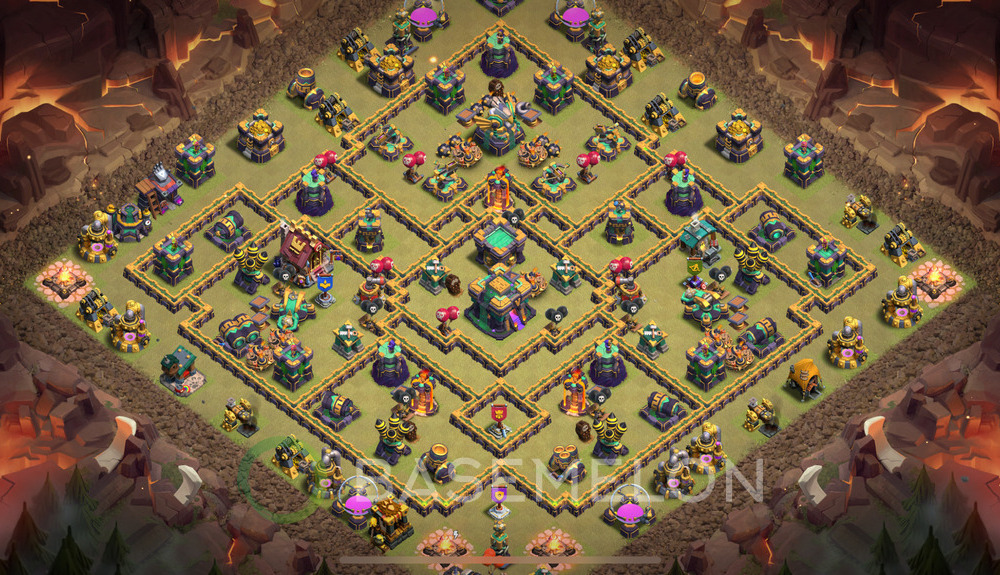 Aldea del Ayuntamiento Nivel 14 para Guerra, Anti 2 Estrellas, Liga Leyenda Diseño 2025, #1705