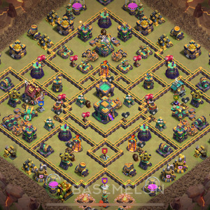 Town Hall Level 14 War Base Design 2025, Anti 2 Stars, Legend League, Layout #1705