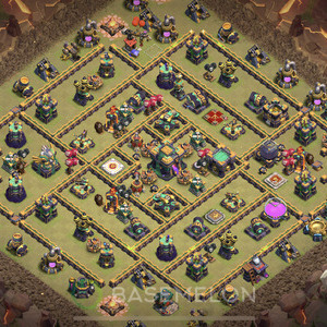 Town Hall Level 14 War Base Design 2025, Anti 3 Stars, Anti Everything, Layout #1734