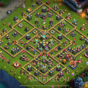 Town Hall Level 14 Trophy/Defense Base Design 2025, Anti 2 Stars, Layout #1791