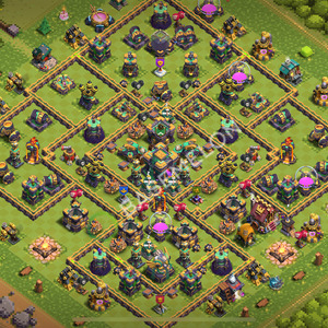 Town Hall Level 14 Trophy/Defense Base Design 2026, Anti 2 Stars, Layout #1791
