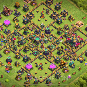 Town Hall Level 14 Trophy/Defense Base Design 2025, Anti Air, Layout #1831