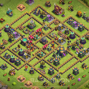 Town Hall Level 14 Farm Base Design 2025, Layout #1858