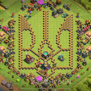 Rathaus Level 14 Verteidigung Base 2025, Layout #1860