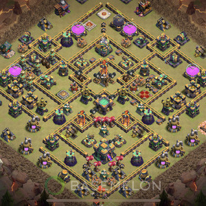 Rathaus Level 14 Krieg Base 2025, Anti Air, Layout #1884