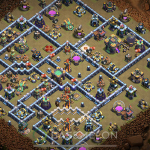 Rathaus Level 14 Krieg Base 2025, Anti 3 Sterne, Anti Alles, Layout #1886