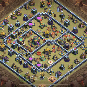 Town Hall Level 14 War Base Design 2025, Anti 2 Stars, Legend League, Layout #1941