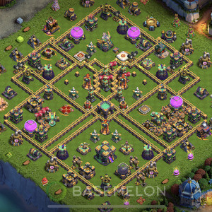 Rathaus Level 14 Verteidigung Base 2025, Anti Air, Layout #1942