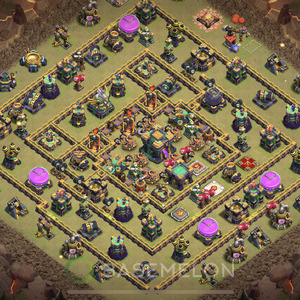 Rathaus Level 14 Krieg Base 2025, Anti 3 Sterne, Hybrid, Layout #1945
