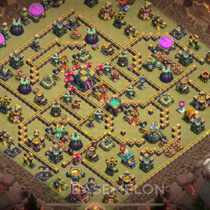 Town Hall Level 14 War Base Design 2025, Anti 2 Stars, Layout #1982