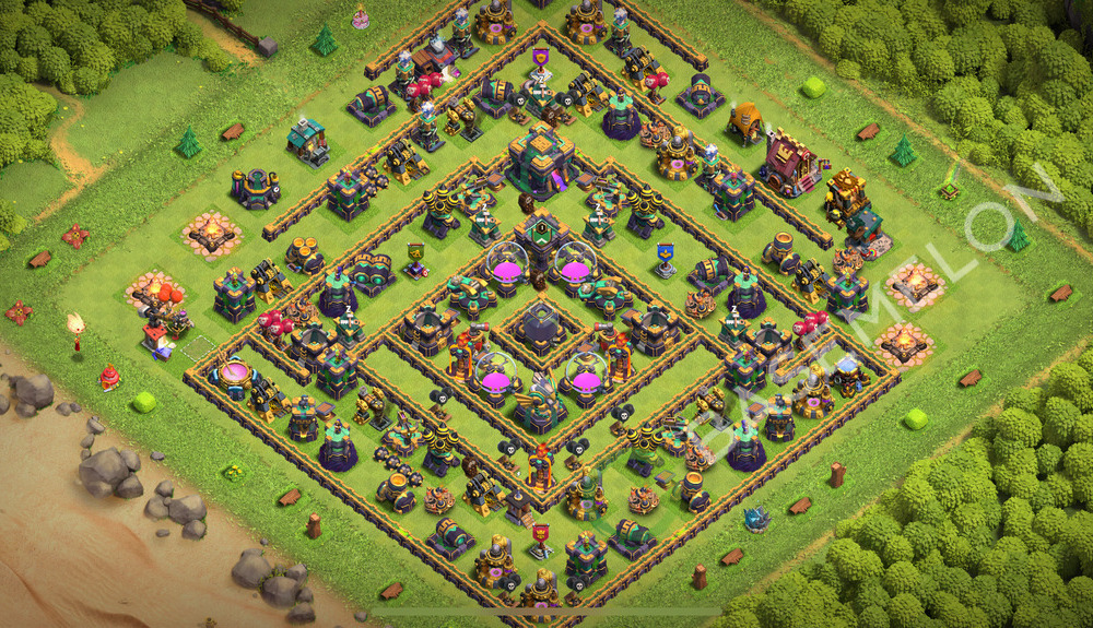 Town Hall Level 14 Farm Base Design 2026, Anti Air, Hybrid, Layout #2010