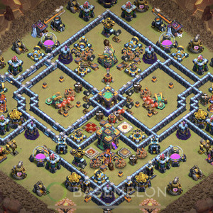 Rathaus Level 14 Krieg Base 2025, Anti 3 Sterne, Anti Alles, Layout #2076