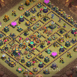Town Hall Level 14 War Base Design 2025, Anti 3 Stars, Anti Everything, Layout #2085