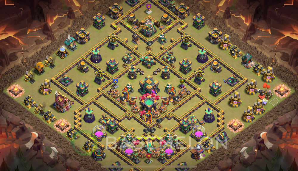 Town Hall Level 14 War Base Design 2025, Anti 3 Stars, Anti Everything, Layout #2092